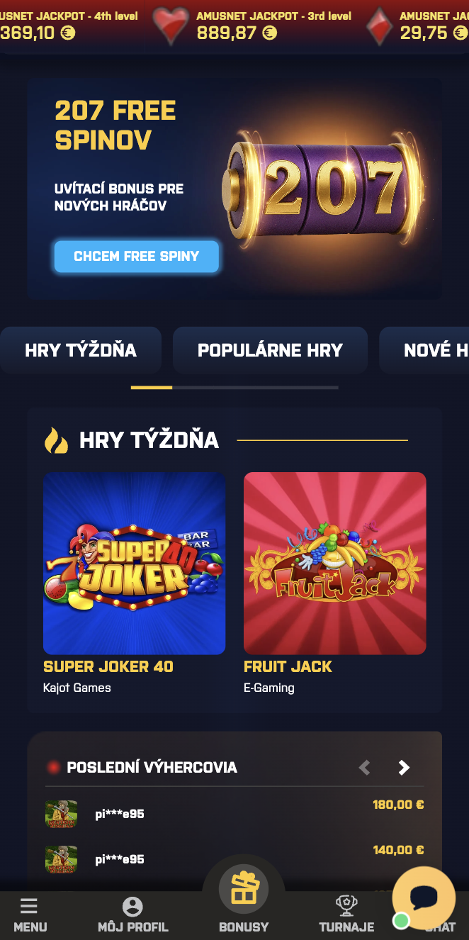 Uvítací bonus v Kajot casino pro nové hráče